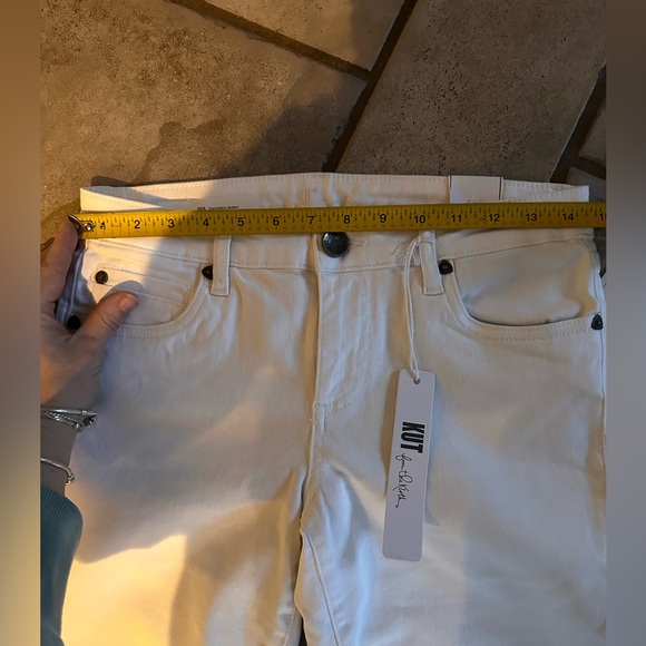New with Tags Kut from the Kloth size 2 white denim Mia Toothpick Skinny - Picture 10 of 16